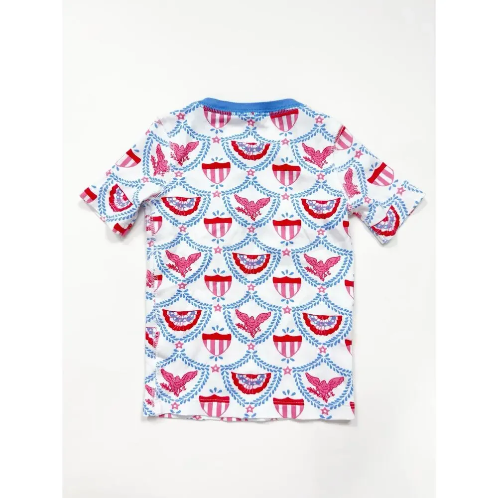 The Beaufort Bonnet Company Suttons Short Sleeve Pajama Set in America Swag